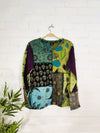 Dark Multi Patch Long Sleeve Top