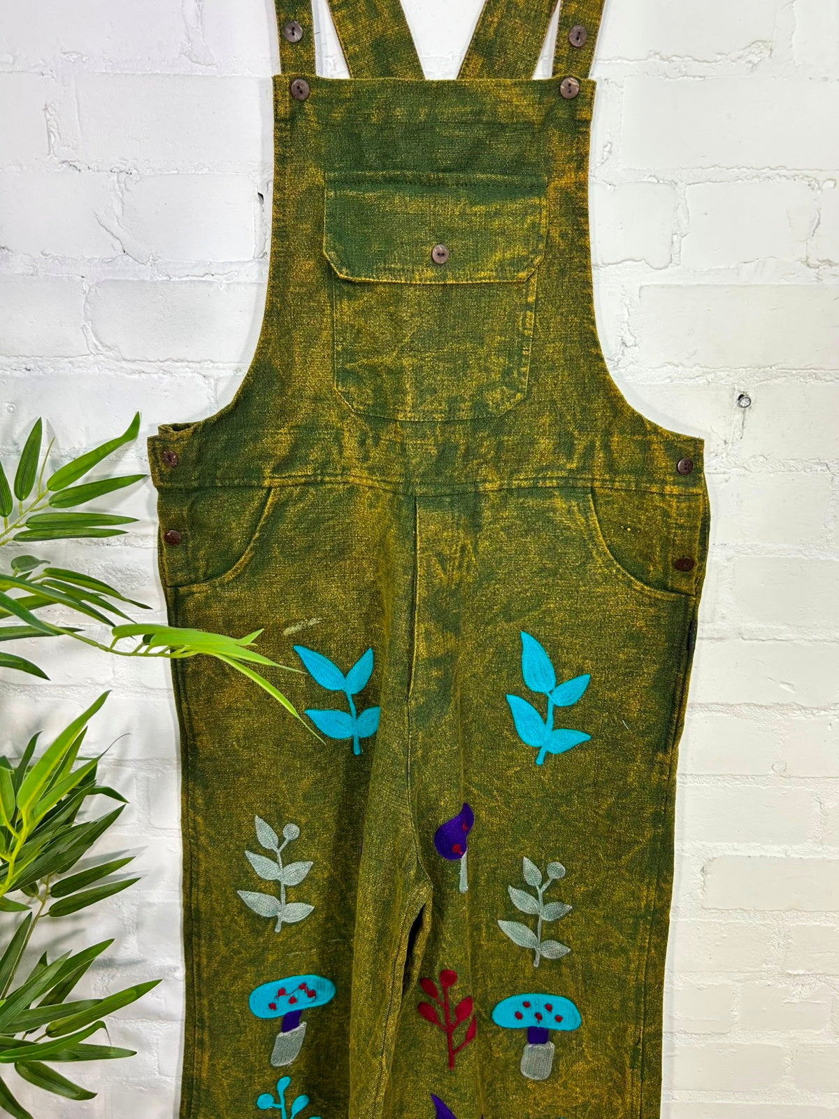 Embroidered Dungarees