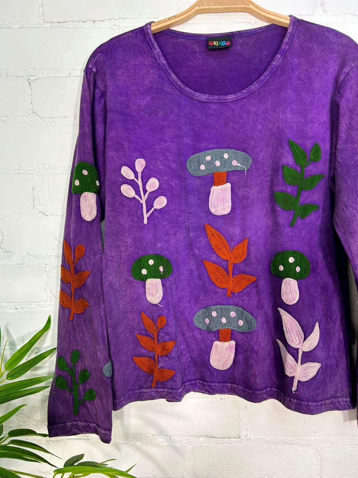 Embroidered Long Sleeve T-Shirt