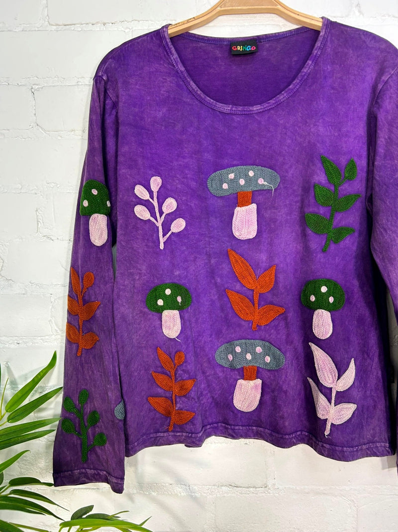Embroidered Long Sleeve T-Shirt