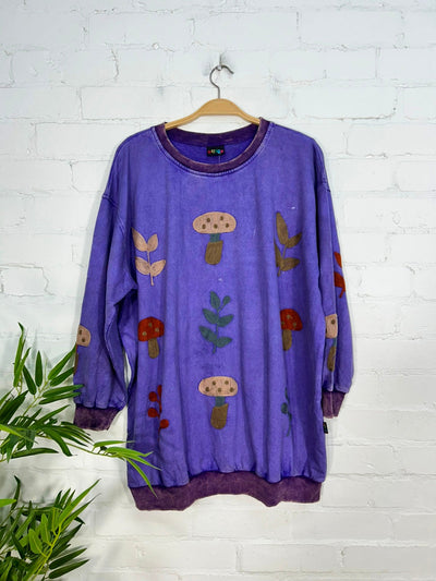 Embroidered Long Sleeve Oversized Jumper
