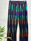 Multi Tie Dye Velvet Flared Trousers