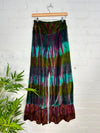 Multi Tie Dye Velvet Wide Leg Trousers
