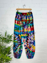 Multi Tie Dye Velvet Harem Trousers