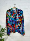 Multi Tie Dye Velvet Hood Top