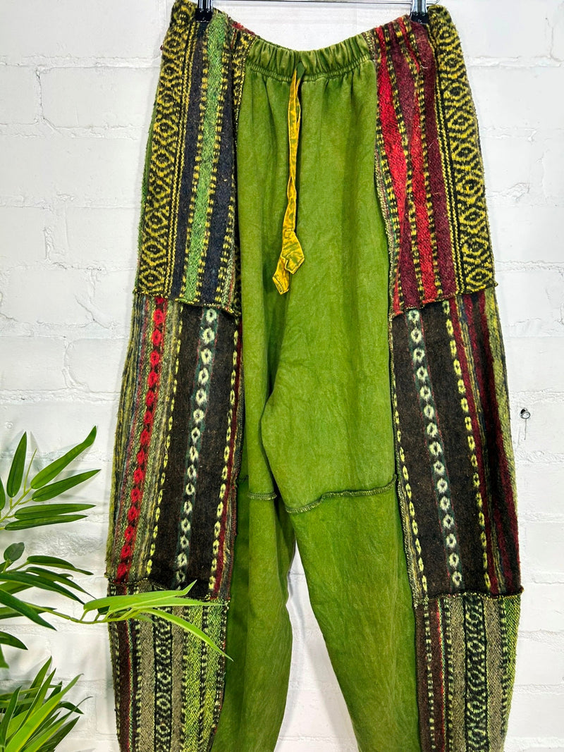 Brushed Gheri and Stonewash Harem Trousers