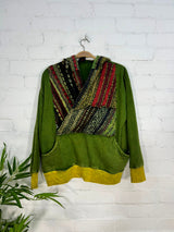 Brushed Gheri and Stonewash Hood Top