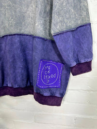 Patchwork Cotton Fleece Oversized Jumper