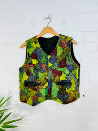 Patch Cropped Waistcoat