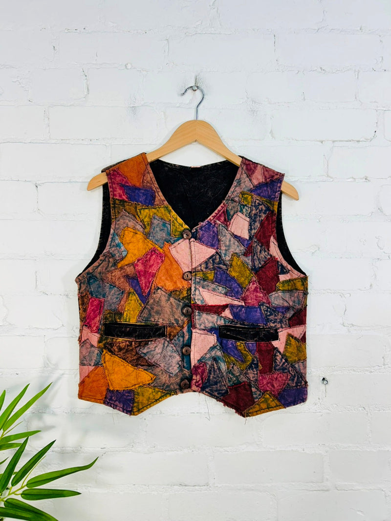Patch Cropped Waistcoat