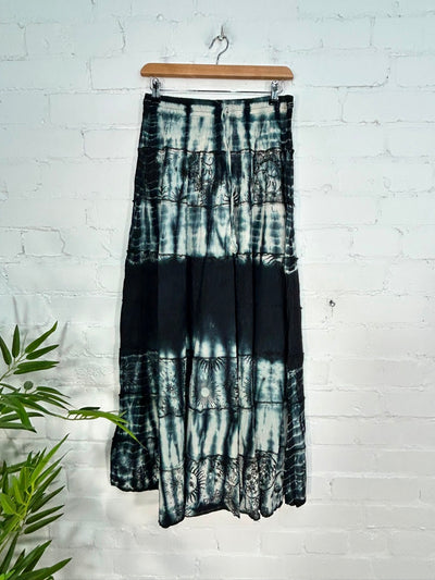 Tie Dye Celestial Print Long Skirt