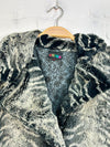 Zebra Print Long Fleece Coat