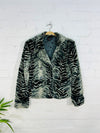 Zebra Print Short Fleece Coat