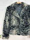 Zebra Print Short Fleece Coat