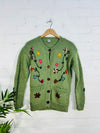 Knitted Wool Flower Cardigan