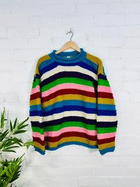 Knitted Striped Wool Jumper