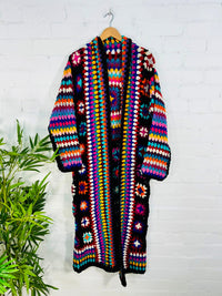 Maxi Crochet Knit Cardigan