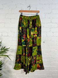Tie Dye Patchwork Wide Leg Trousers