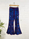 Slash and Flower Flared Trousers