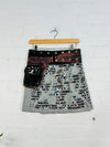 Slash and Flower Short Popper Skirt