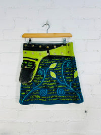Slash and Flower Short Popper Skirt