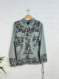 Slash and Flower Hood Top
