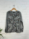 Slash and Flower Long Sleeve T-Shirt