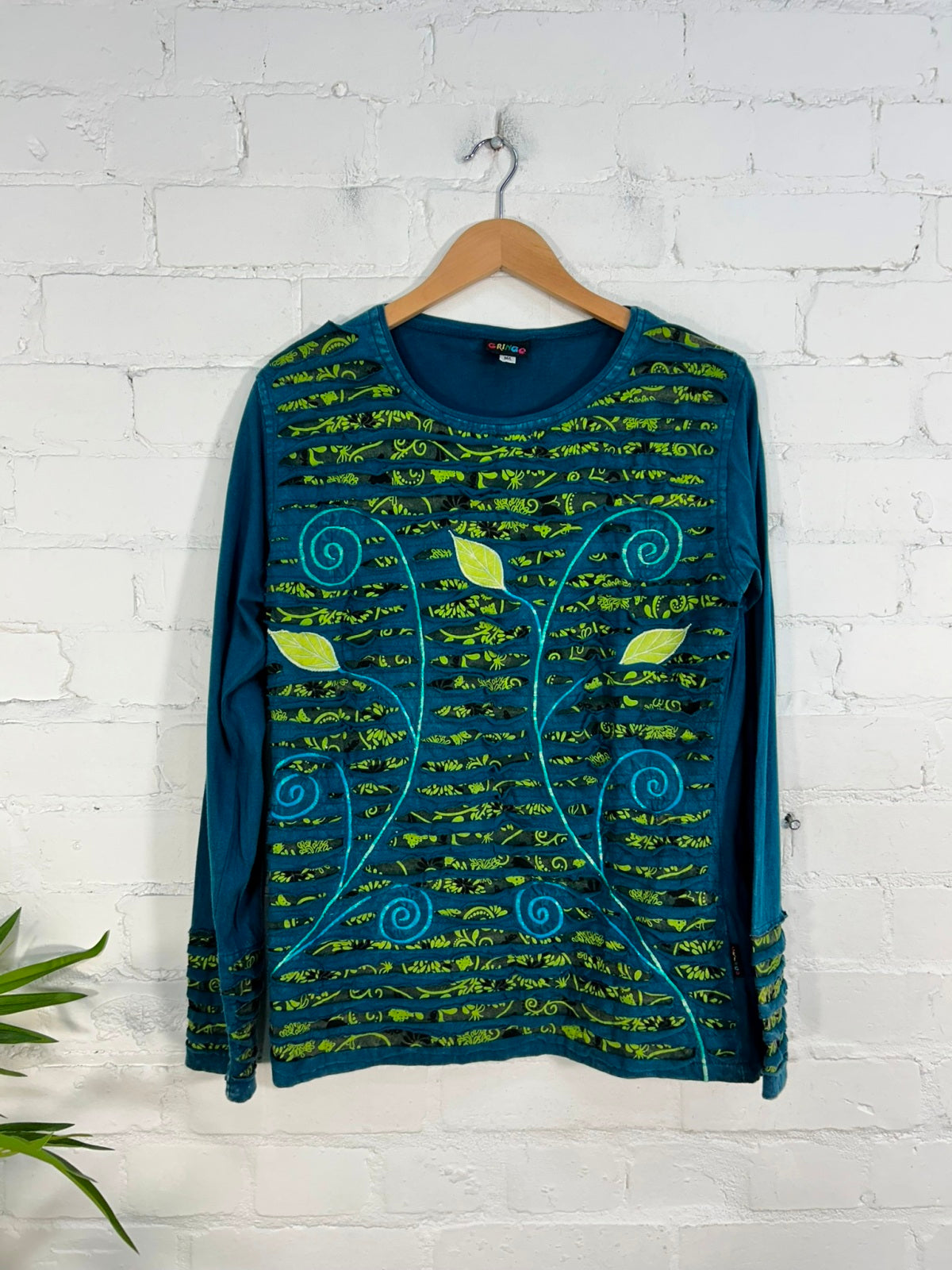 Slash and Flower Long Sleeve T-Shirt