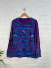Slash and Flower Long Sleeve T-Shirt