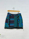 Print and Gheri Patch Short Skirt
