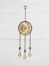 Brass Hanging Sun Moon Bells