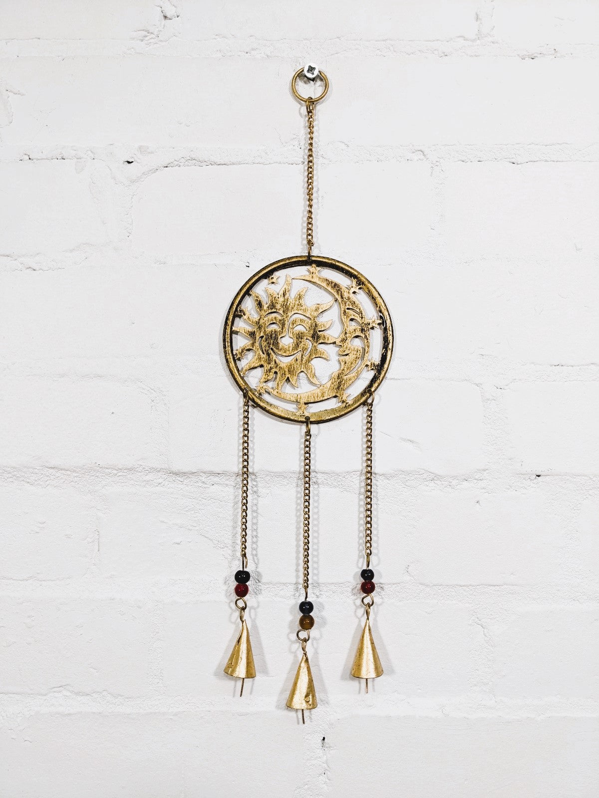 Brass Hanging Sun Moon Bells