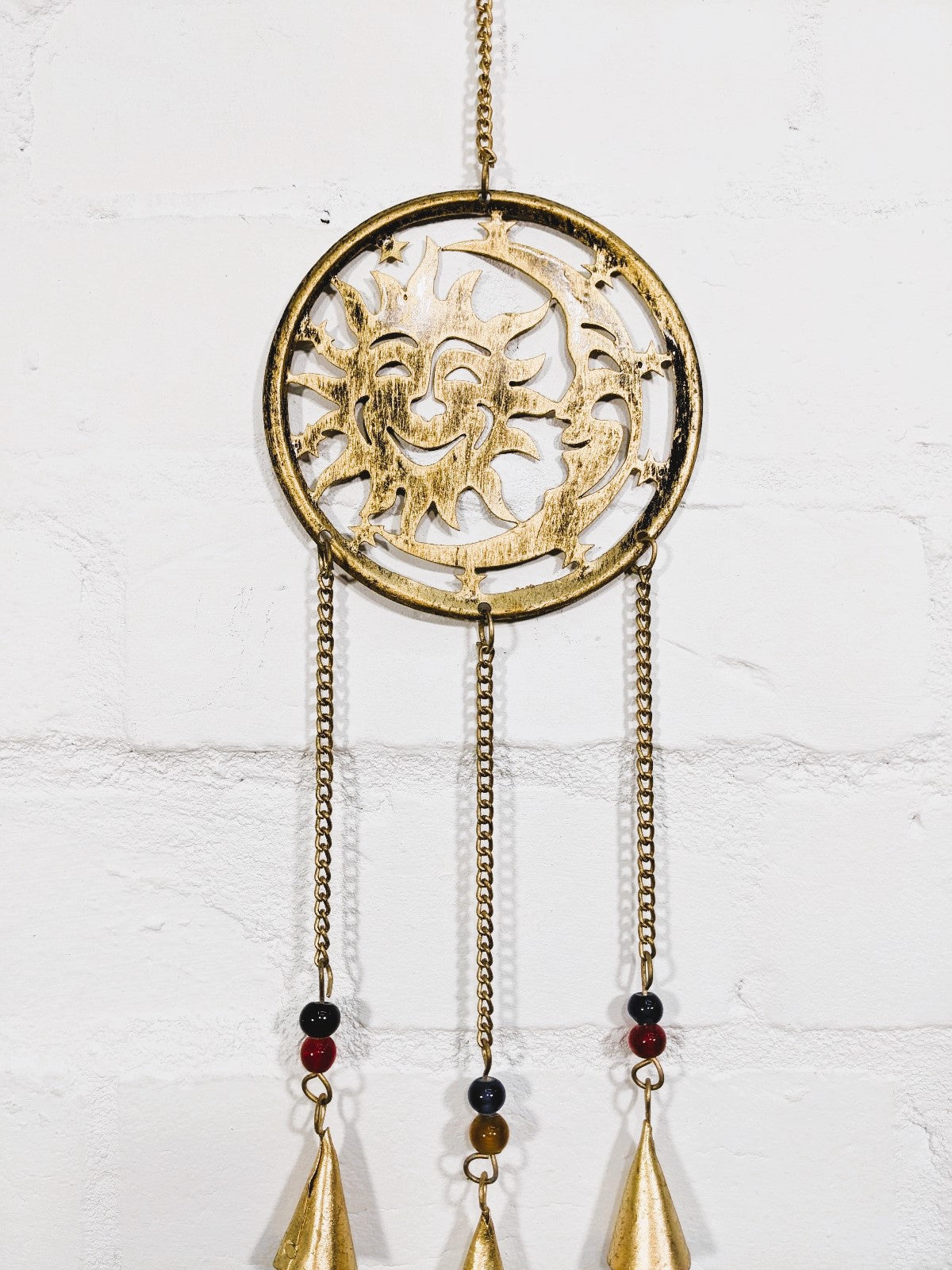 Brass Hanging Sun Moon Bells