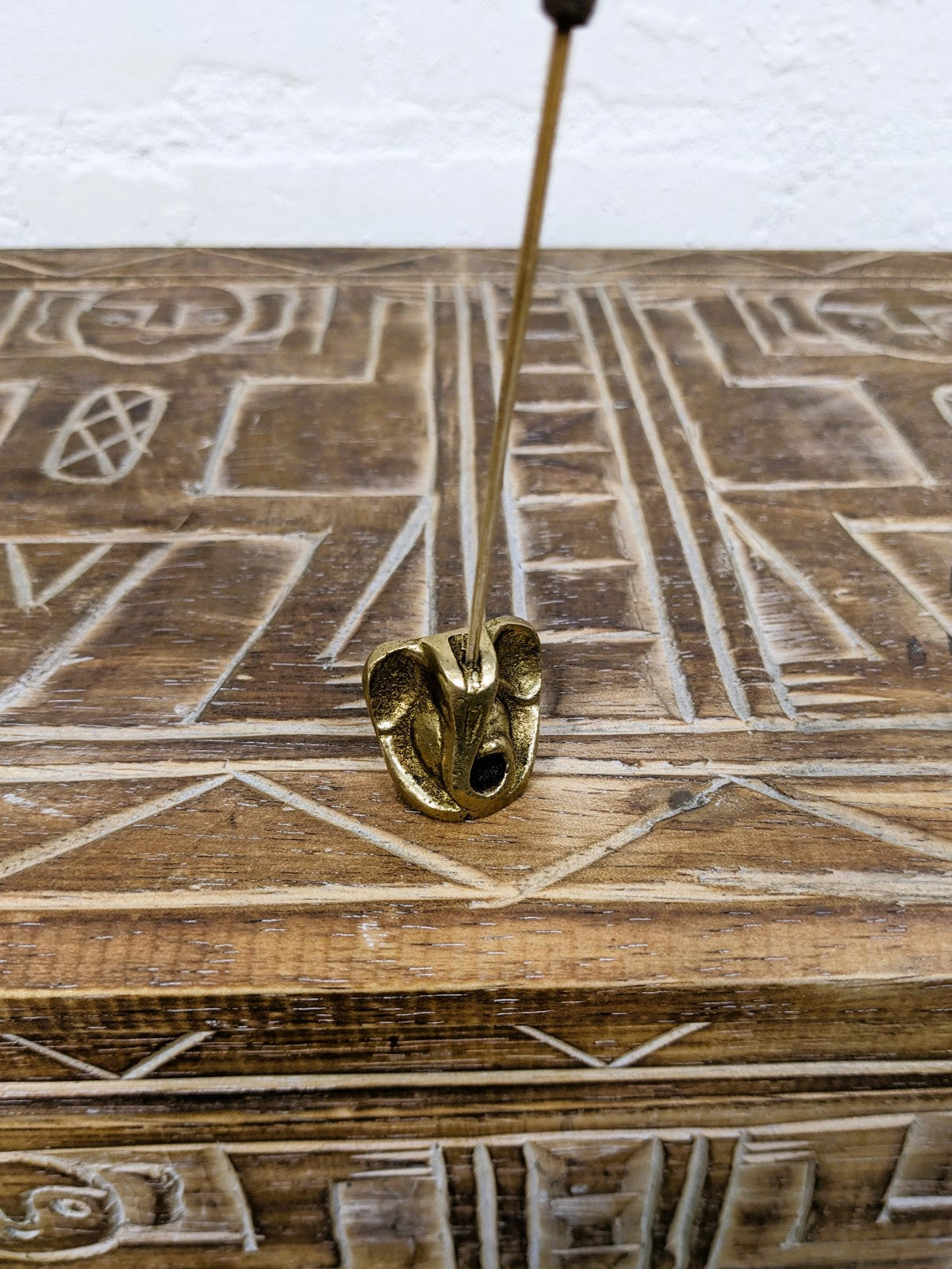 Small Brass Elephant Incense Holder