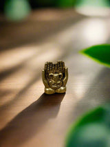 Brass Ganesh In Hands Incense Holder