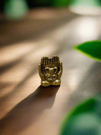 Brass Ganesh In Hands Incense Holder
