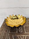 Coconut Gold Painted Flower T-Light Holder