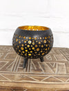 Coconut Gold Painted Bowl on Legs