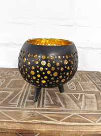 Coconut Gold Painted Bowl on Legs