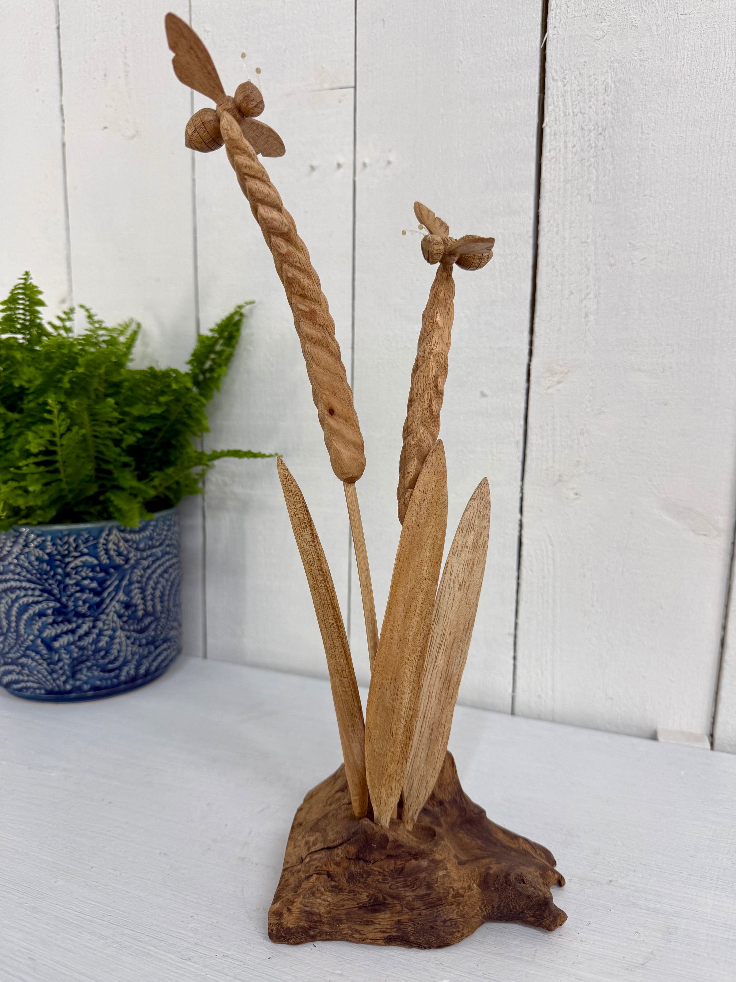 Wooden Bees on Wheat