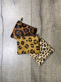 Small Fur & Leather Zip Purse