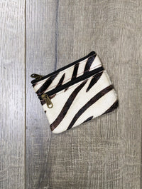 Fur & Plain Leather Zip Purse