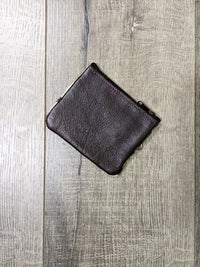 Fur & Plain Leather Zip Purse