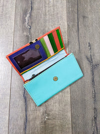 Leather Plain Fur Purse