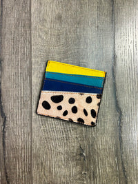 Plain & Fur Leather Card Holder