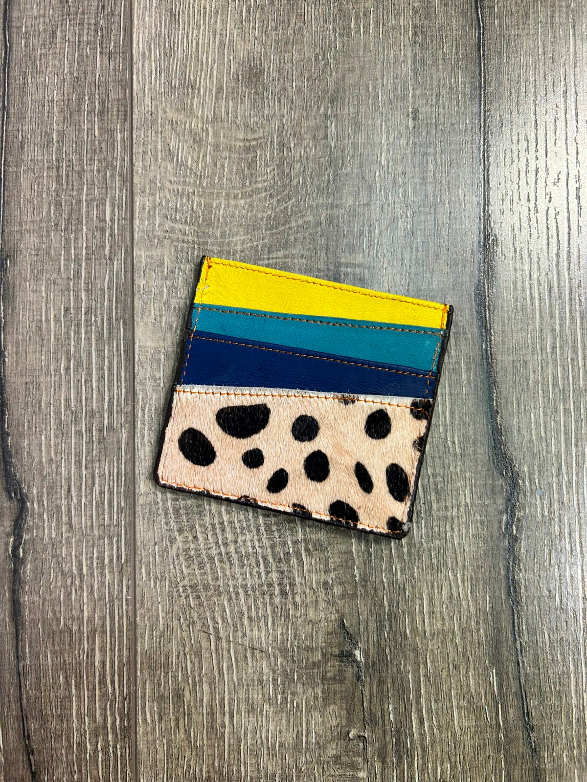 Plain & Fur Leather Card Holder