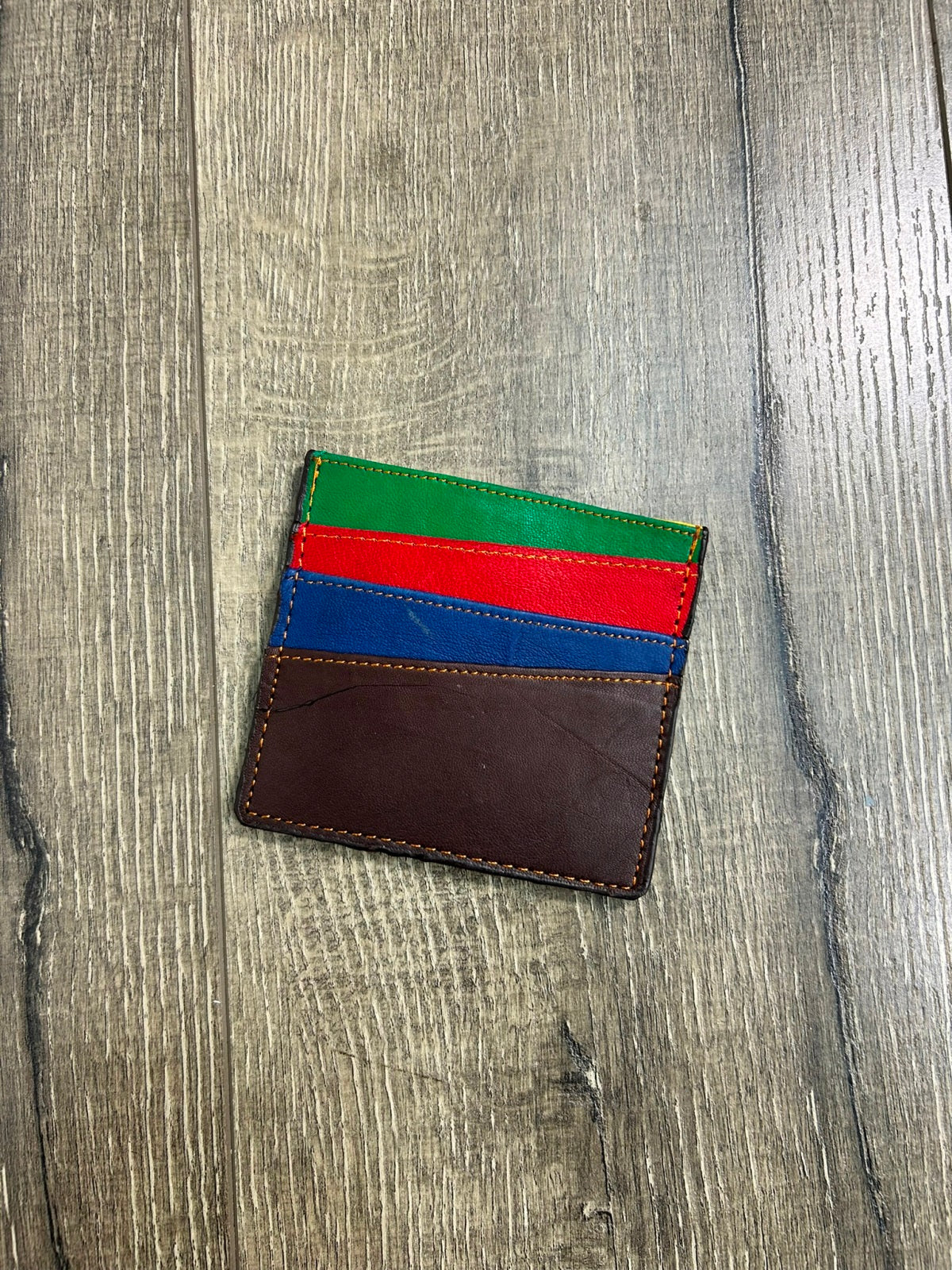 Plain & Fur Leather Card Holder