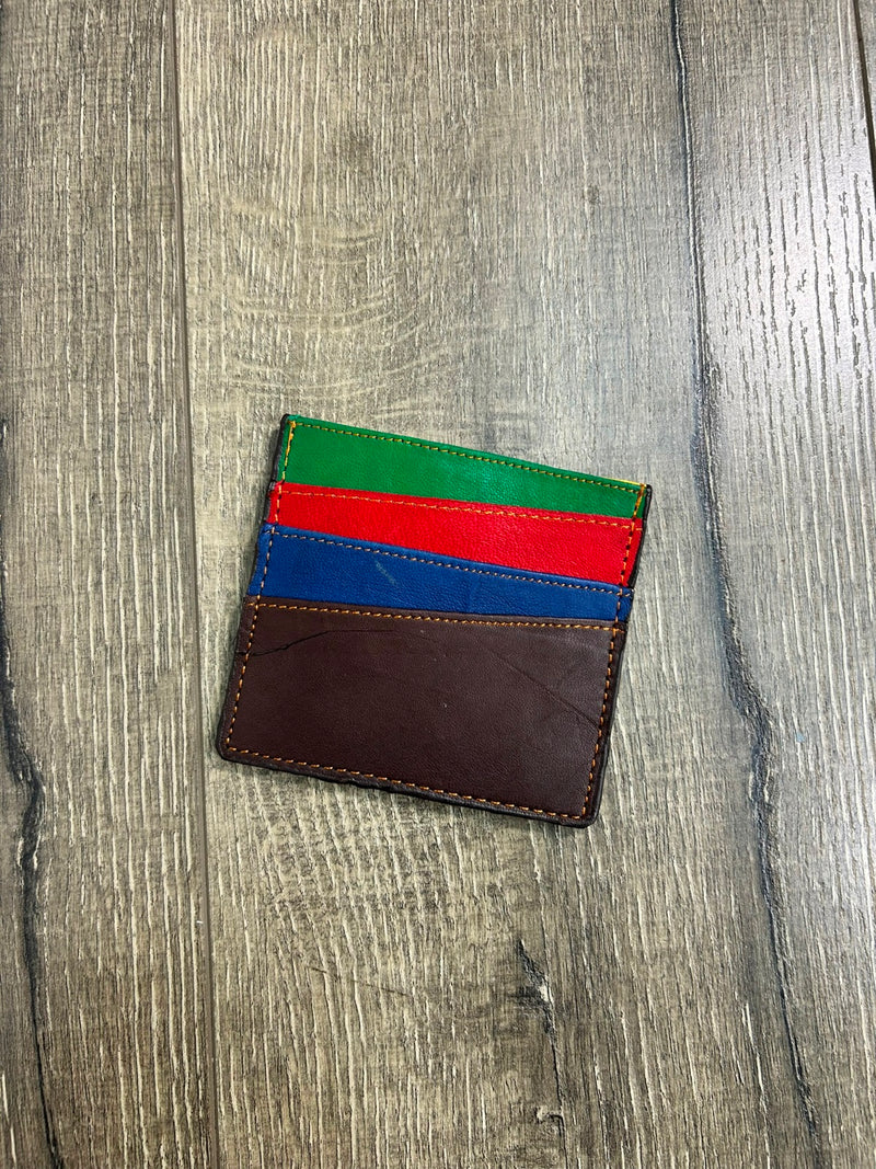 Plain & Fur Leather Card Holder