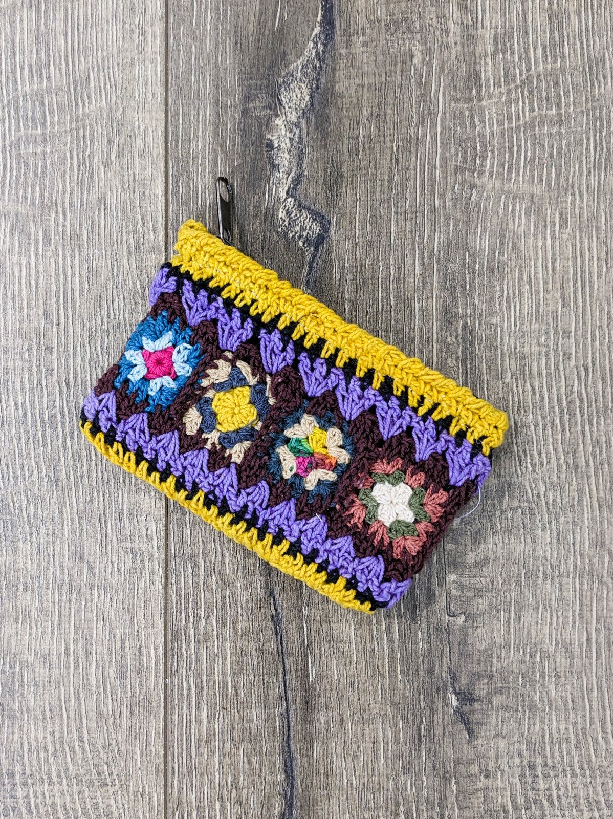 Knitted Cotton Zip Purse
