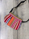 Cotton Gheri Zip Purse With Strap